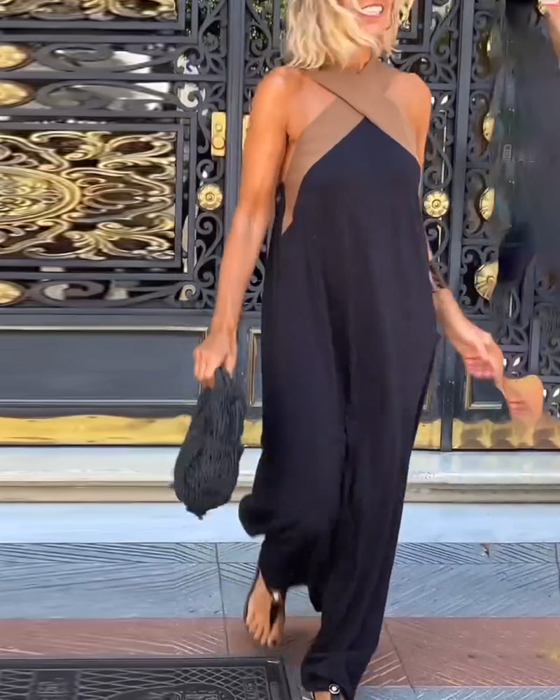 SELVAYA™ | LUXE HALTER MAXI DRESS FOR SUMMER ELEGANCE