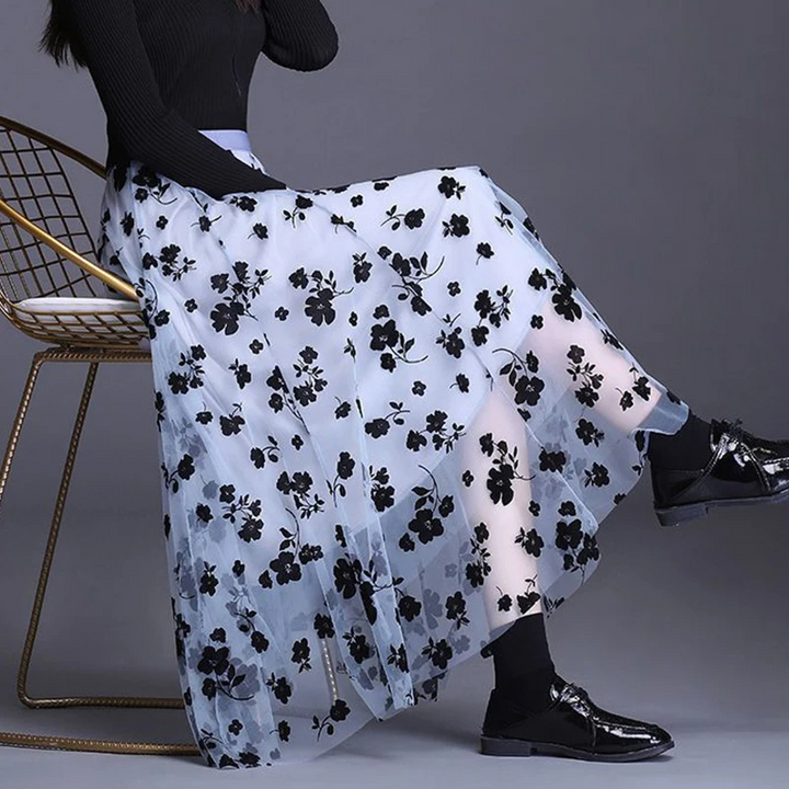 Florentine Mesh Midi Skirt