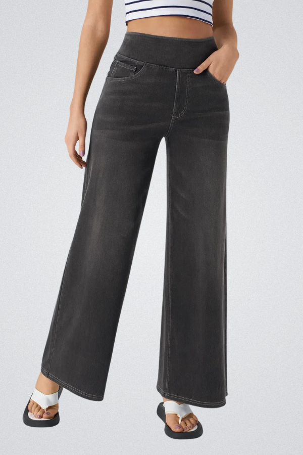 LUCY | HIGH WAIST WIDE LEG JEANS