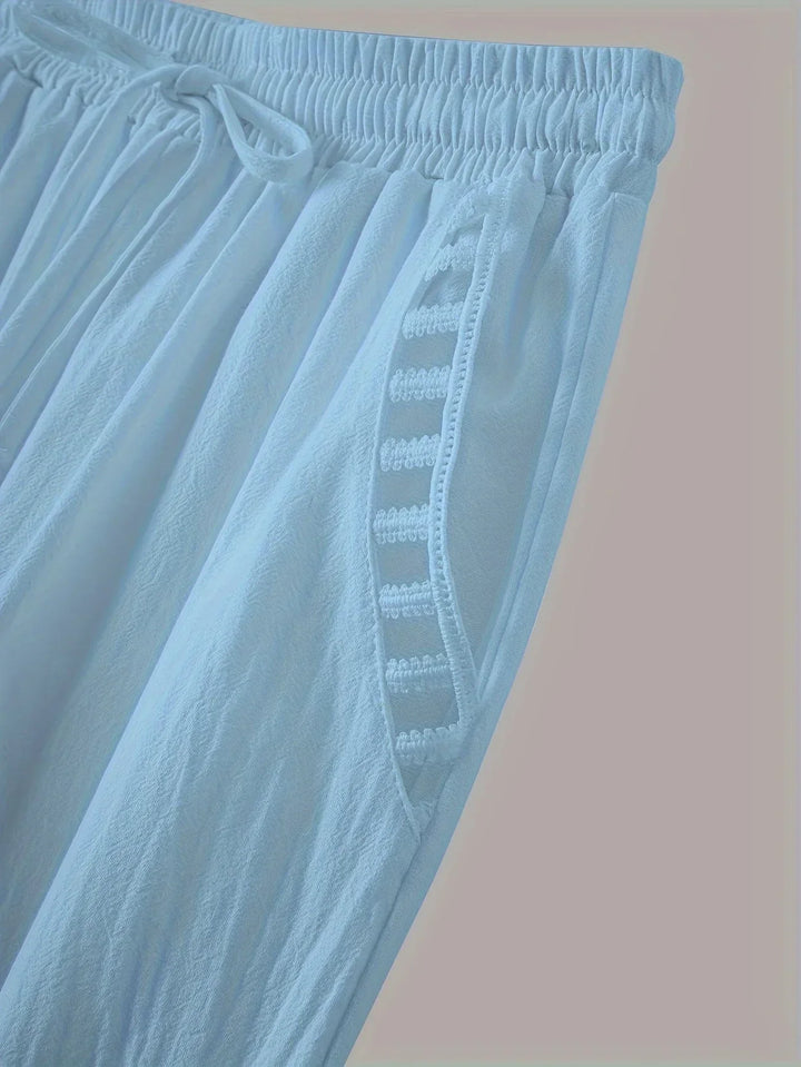 Tracey Contrast Trim Cropped Pants