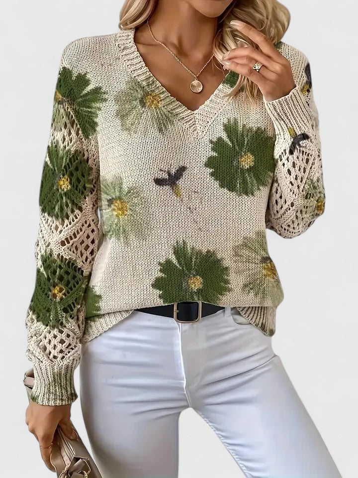 The Floral Knit Sweater