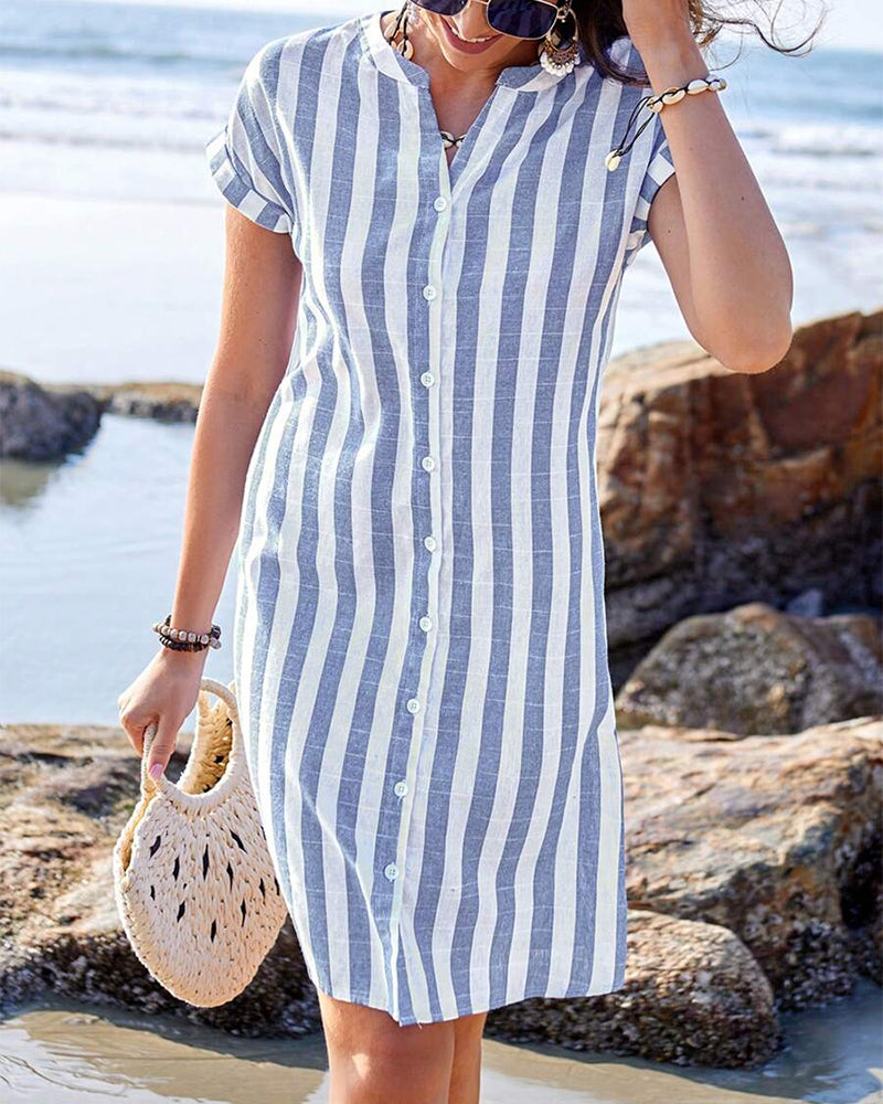 Isabelle™ | Striped Cotton Summer Dress