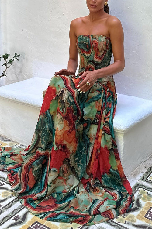 Sienna Strapless Ombre Maxi Dress
