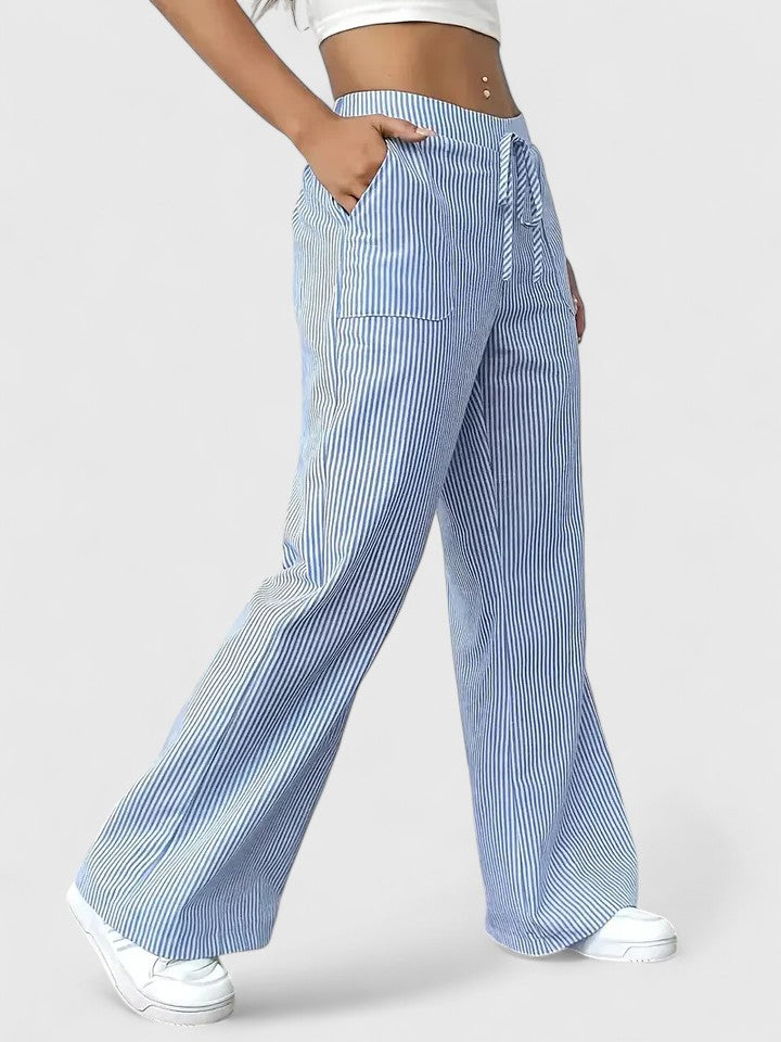Isla | Wide-Leg Striped Trousers