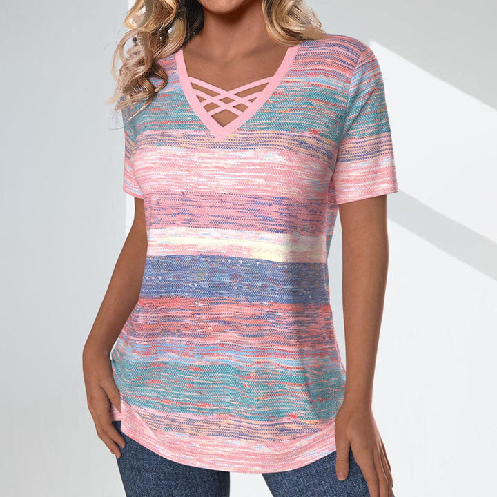 LYARELLE™ | CASUAL GRADIENT BLOUSE WITH FLOWY FIT