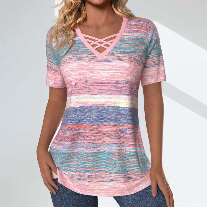 LYARELLE™ | CASUAL GRADIENT BLOUSE WITH FLOWY FIT