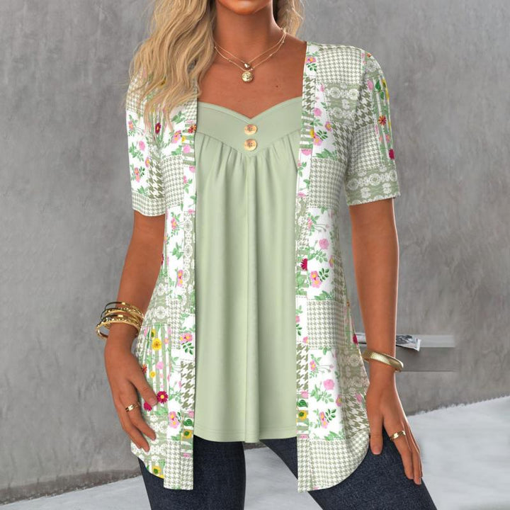 Elfie - Casual Outing Serene Blouse - A-Line