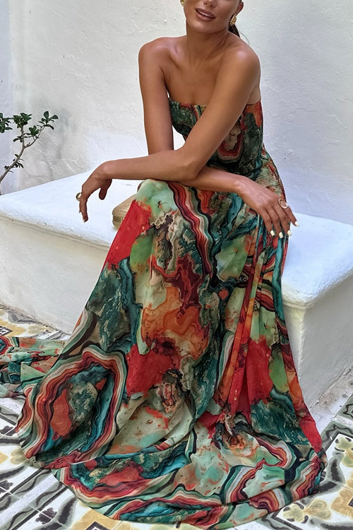 Sienna Strapless Ombre Maxi Dress