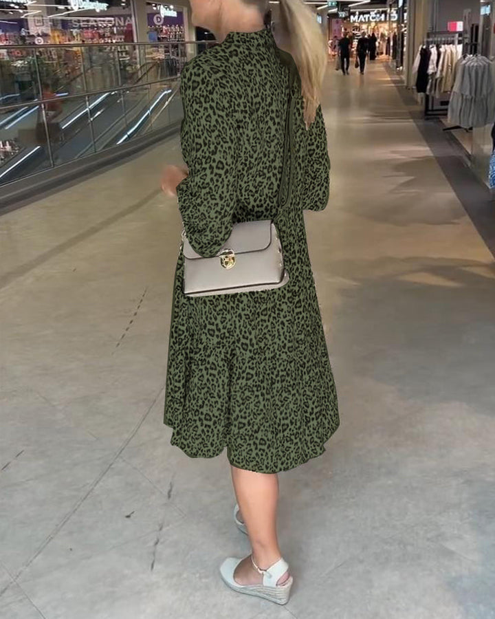 ZAREENA™ | FLOWING LEOPARD PRINT DRESS