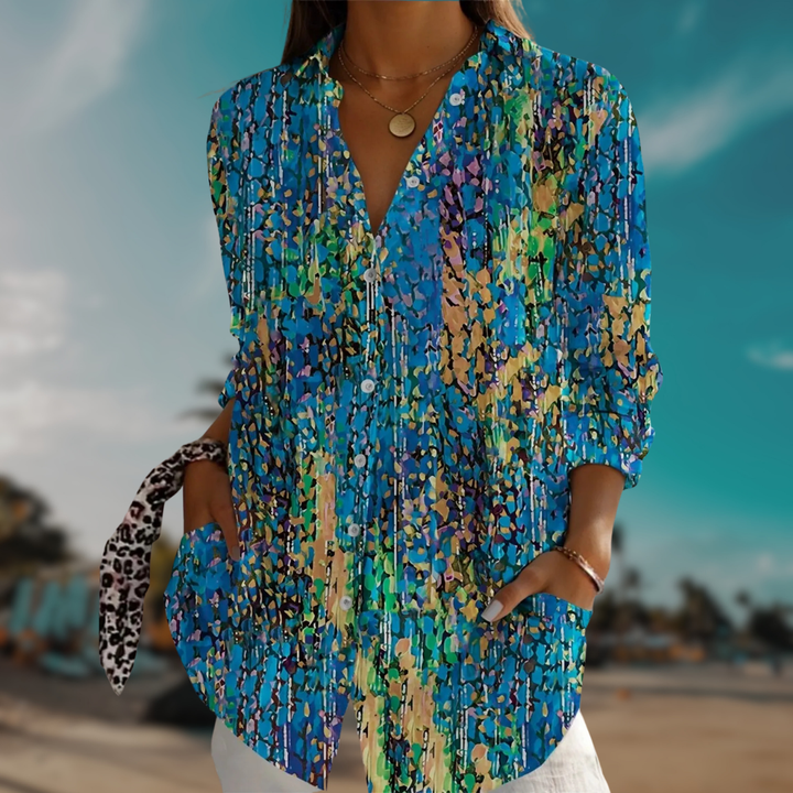 THALINA™ | FLORAL LONG-SLEEVE BLOUSE