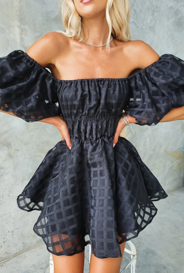 SOPHIE | PUFF-SLEEVE MINI DRESS