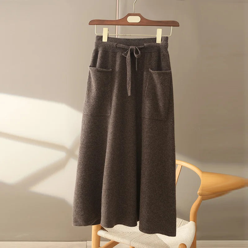 Vienna Cashmere Midi-Skirt
