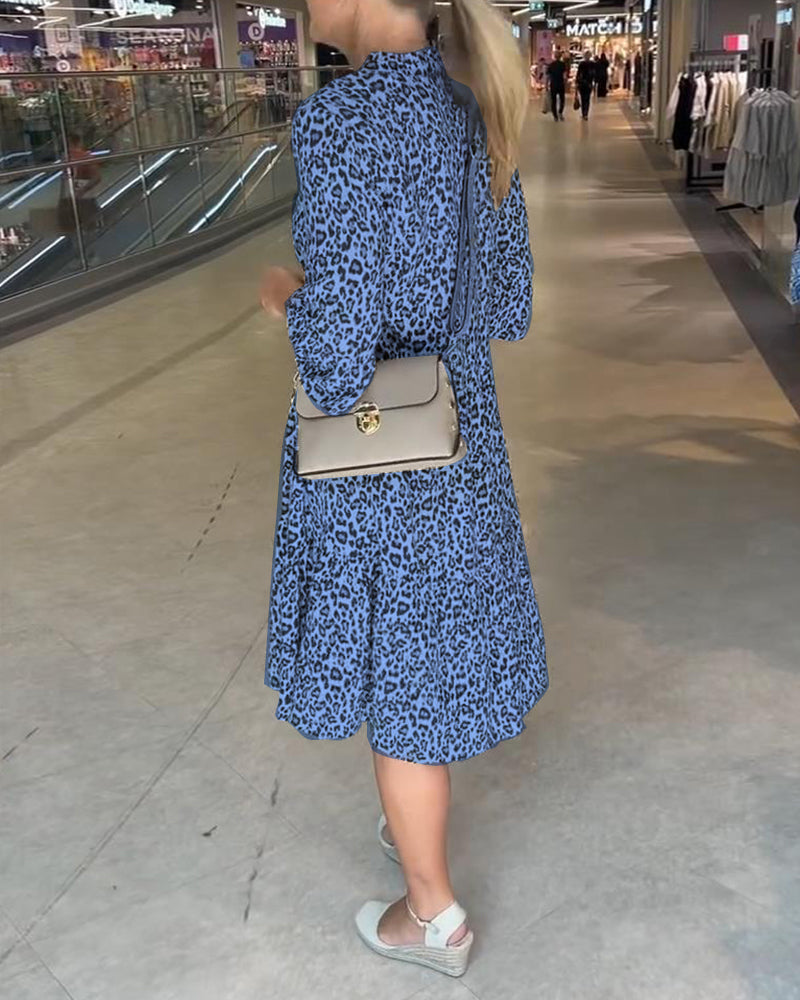 ZAREENA™ | FLOWING LEOPARD PRINT DRESS