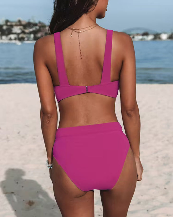 Sonia | Solid High Waist Swimsuit