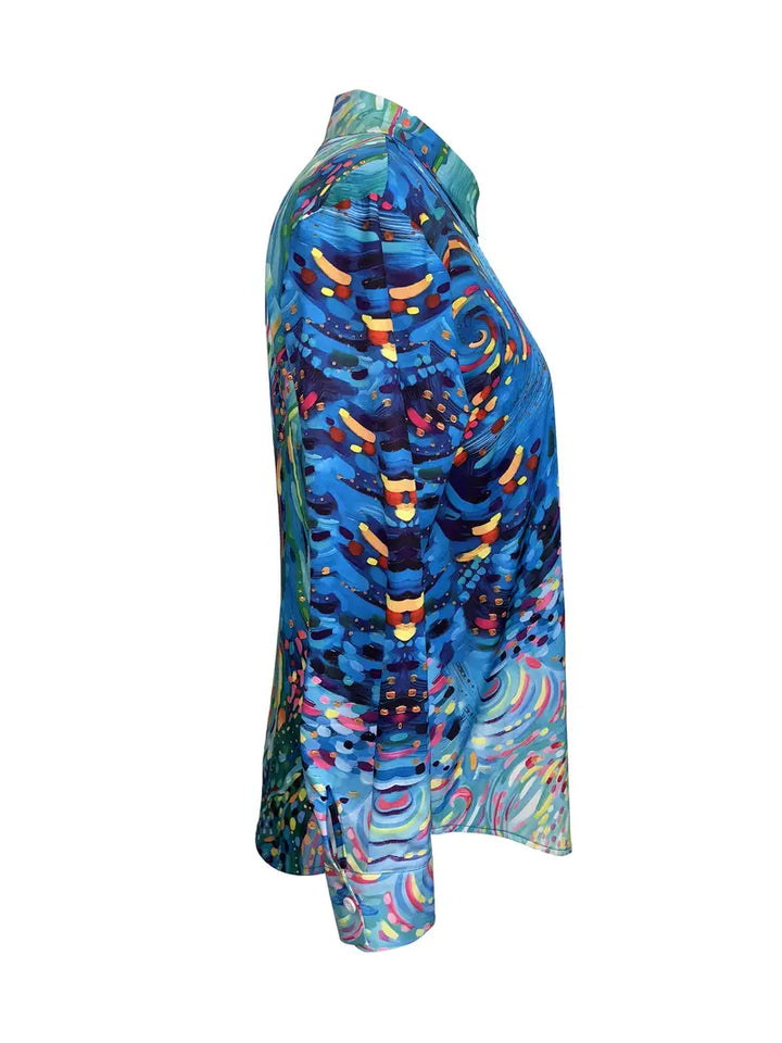 Aylaria™ | Abstract Watercolour Blouse