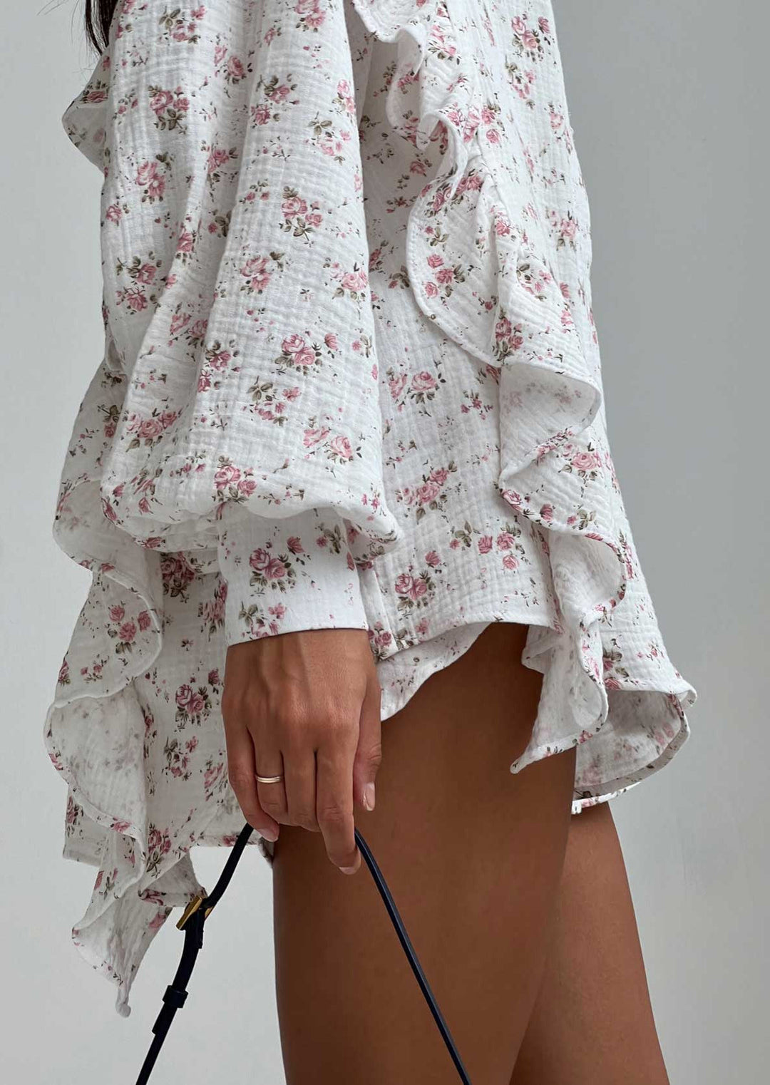MAIRIN – FLORAL PRINT SHIRT & SHORTS TWO-PIECE SET