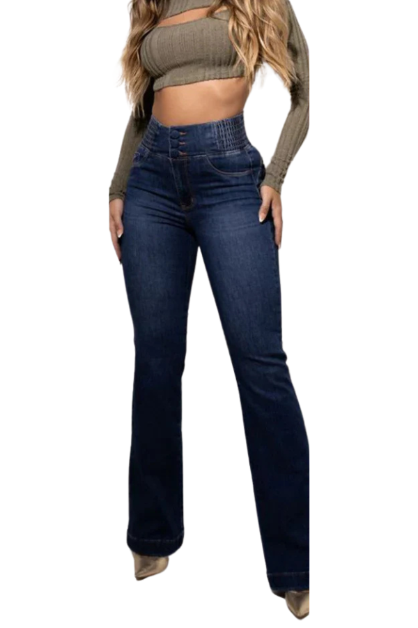MILA | HIGH-WAIST STRETCH FLARED JEANS