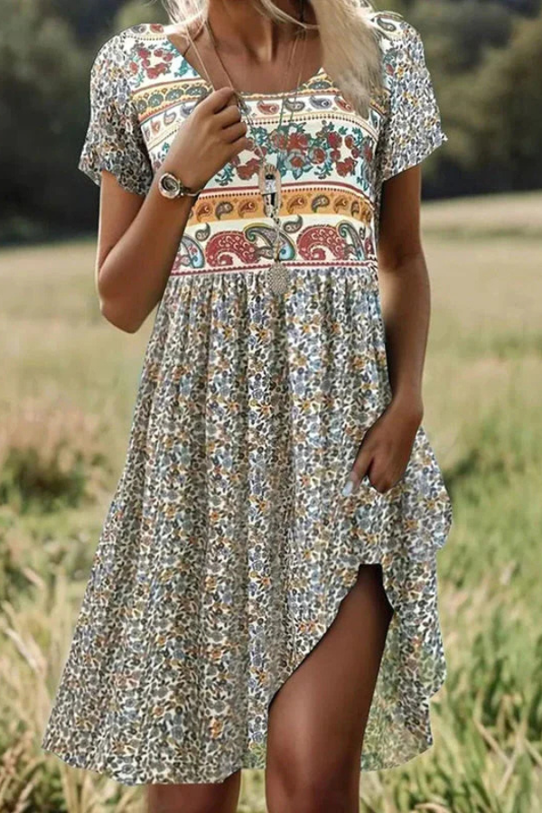 Maya | Vintage Print Dress