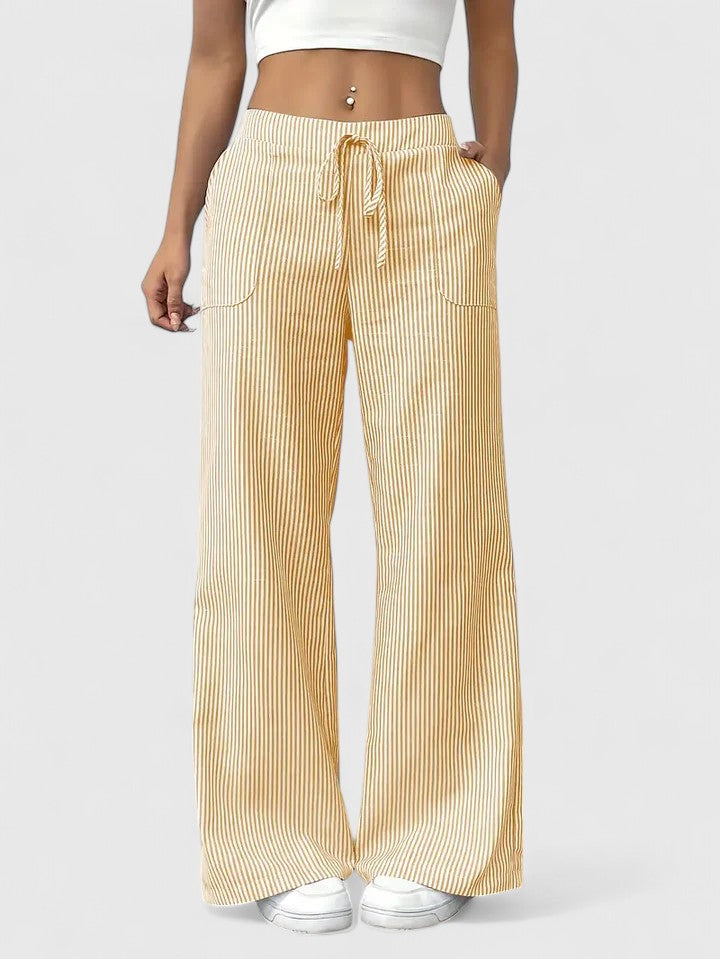 Isla | Wide-Leg Striped Trousers
