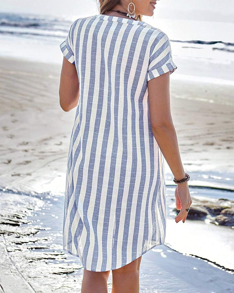 Isabelle™ | Striped Cotton Summer Dress