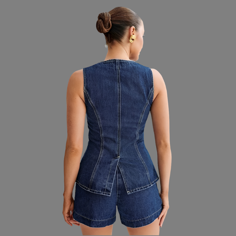 ZAYLEE – TWO-PIECE DENIM SET