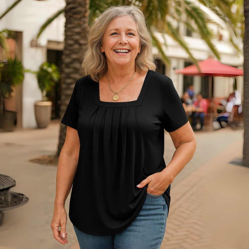 Nara - Pleated Comfort Top