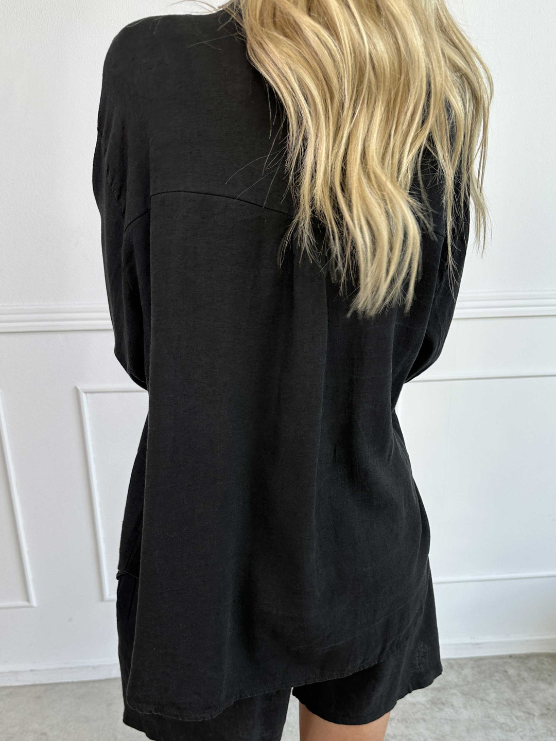 YONARA™ | SOLID COLOUR SHIRT IN VISCOSE & LINEN BLEND