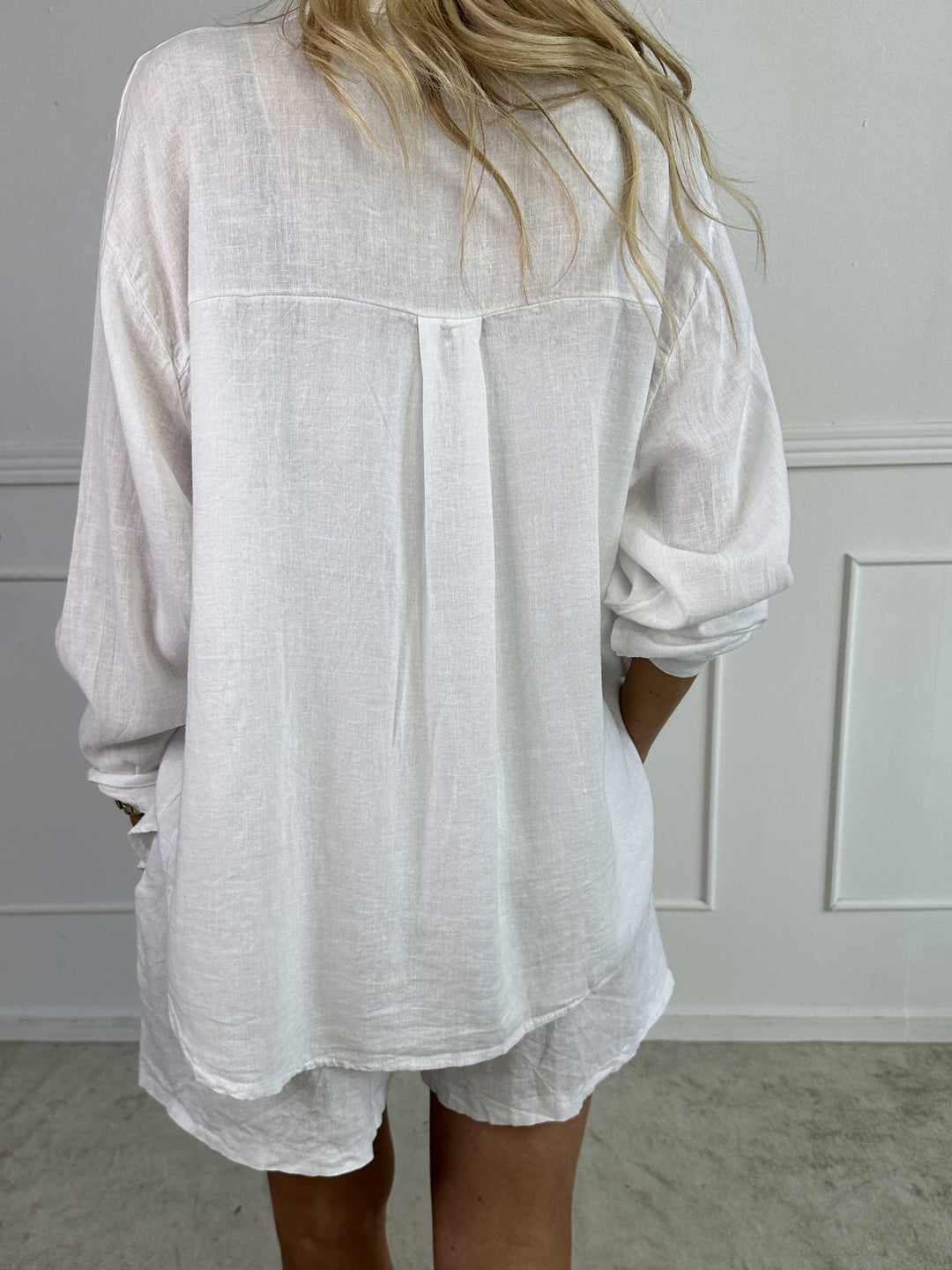 YONARA™ | SOLID COLOUR SHIRT IN VISCOSE & LINEN BLEND