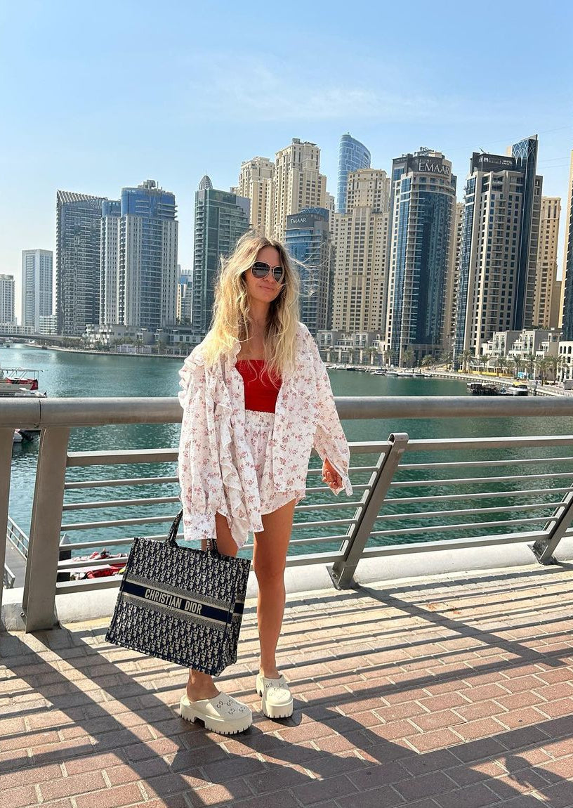 MAIRIN – FLORAL PRINT SHIRT & SHORTS TWO-PIECE SET