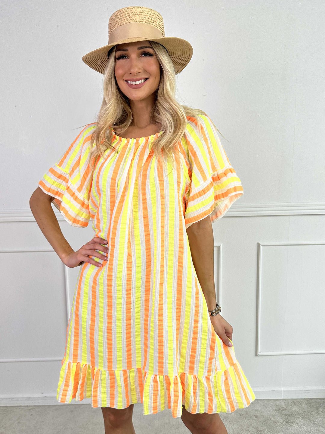 MIRELLA™ | SOFT STRIPED COTTON DRESS