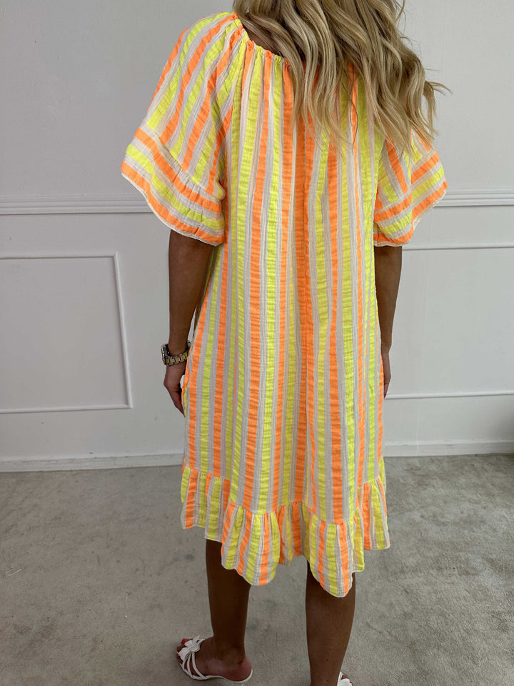 MIRELLA™ | SOFT STRIPED COTTON DRESS