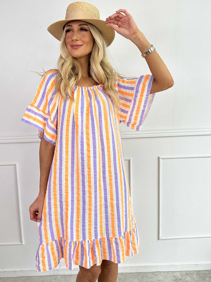 MIRELLA™ | SOFT STRIPED COTTON DRESS