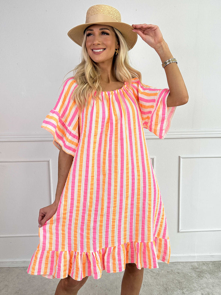 MIRELLA™ | SOFT STRIPED COTTON DRESS