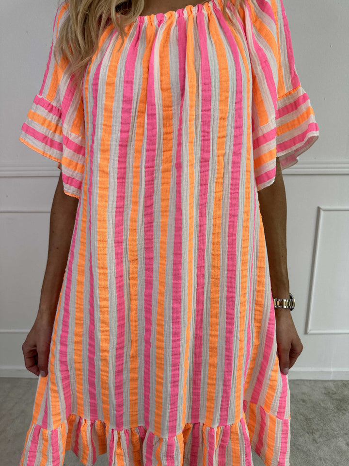 MIRELLA™ | SOFT STRIPED COTTON DRESS