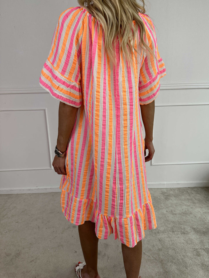 MIRELLA™ | SOFT STRIPED COTTON DRESS
