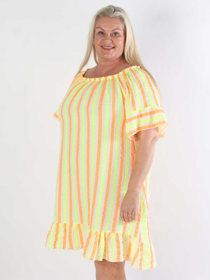 MIRELLA™ | SOFT STRIPED COTTON DRESS