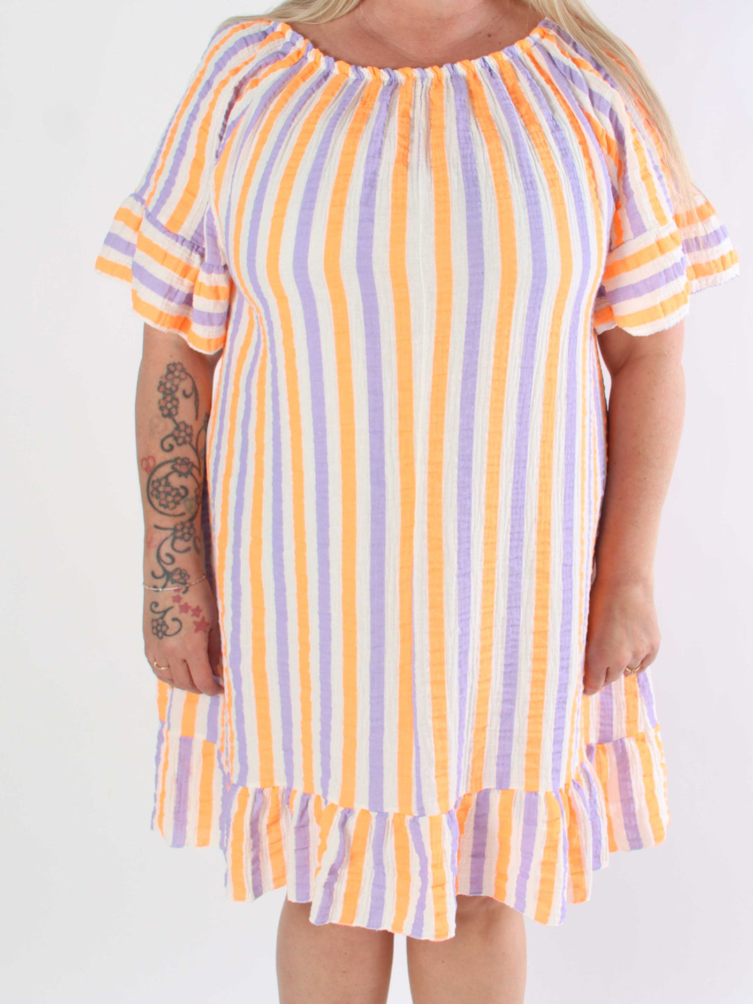 MIRELLA™ | SOFT STRIPED COTTON DRESS