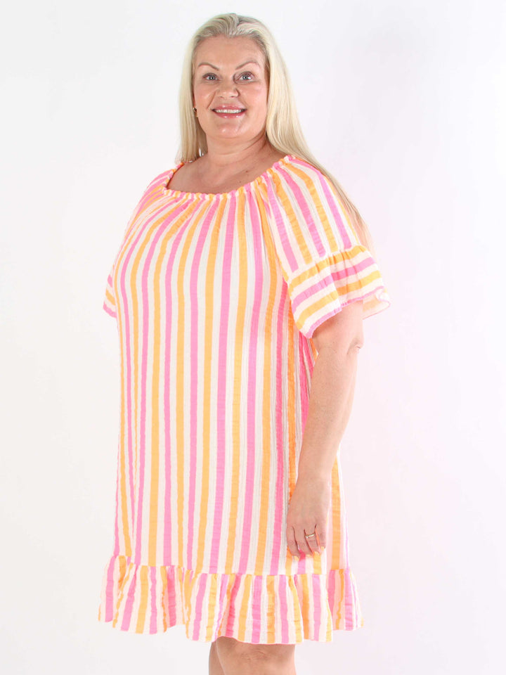 MIRELLA™ | SOFT STRIPED COTTON DRESS