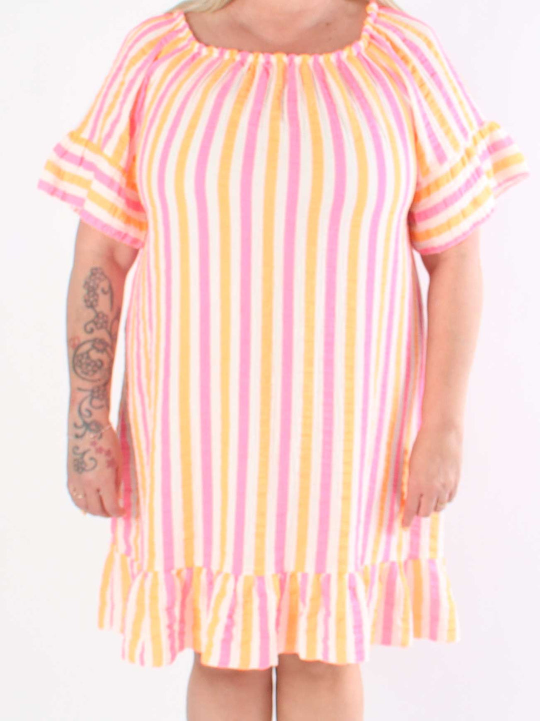 MIRELLA™ | SOFT STRIPED COTTON DRESS