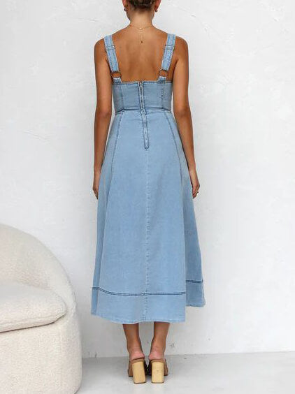 Elora Denim Midi Dress