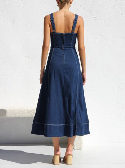 Elora Denim Midi Dress