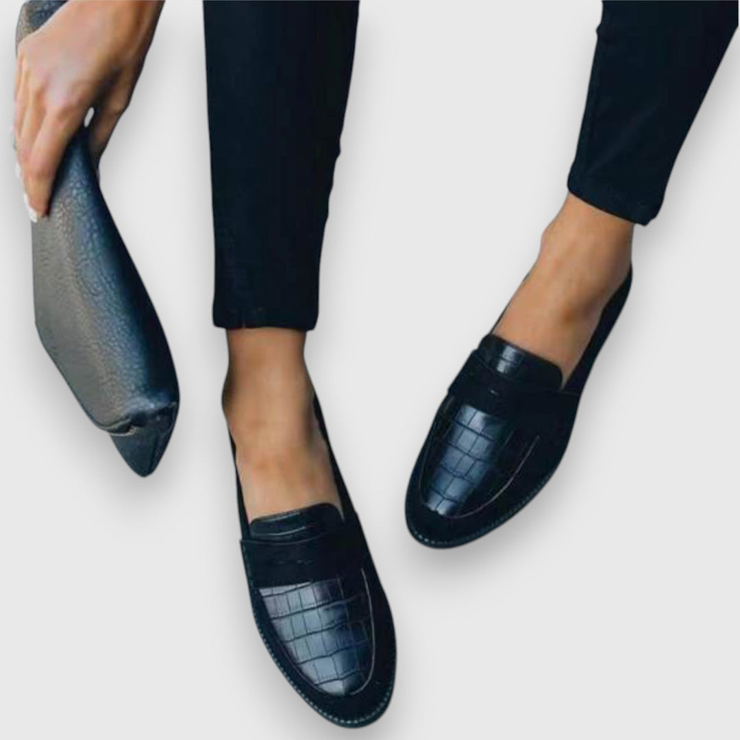LOVRA™  | Croc-Embossed Loafer