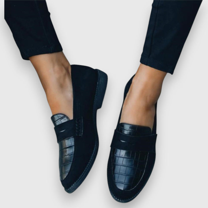 LOVRA™  | Croc-Embossed Loafer