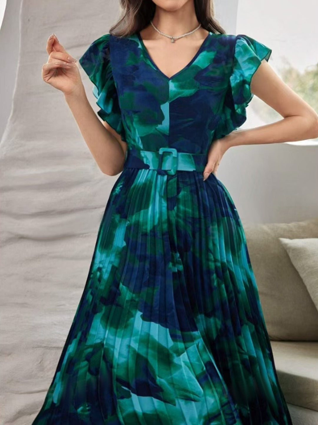 Serenya™ | Watercolour Midi Dress