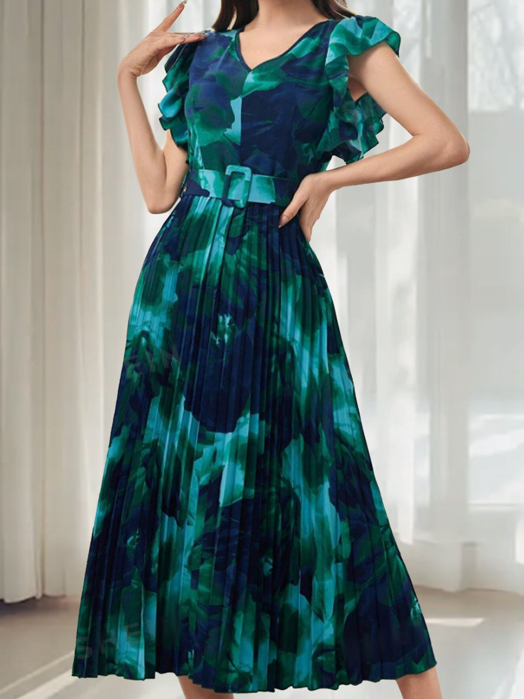 Serenya™ | Watercolour Midi Dress