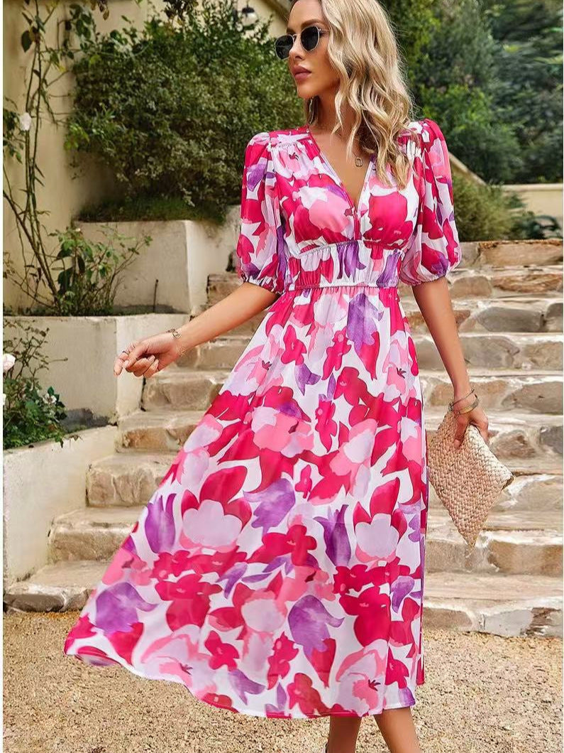 Selvara™ | Watercolour Floral Dress