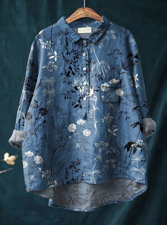 Iris - Vintage Floral Blouse