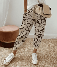 Beige with Artistic Circle Print