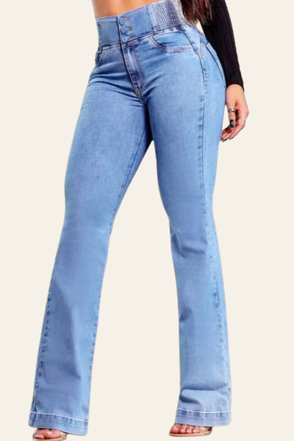 MILA | HIGH-WAIST STRETCH FLARED JEANS