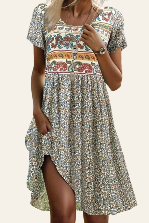 Maya | Vintage Print Dress